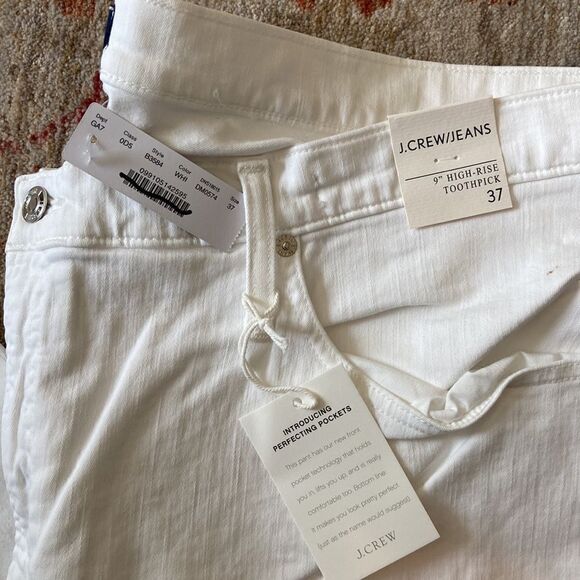J. Crew 9" high-rise toothpick jean in white wash* - Picture 2 of 5